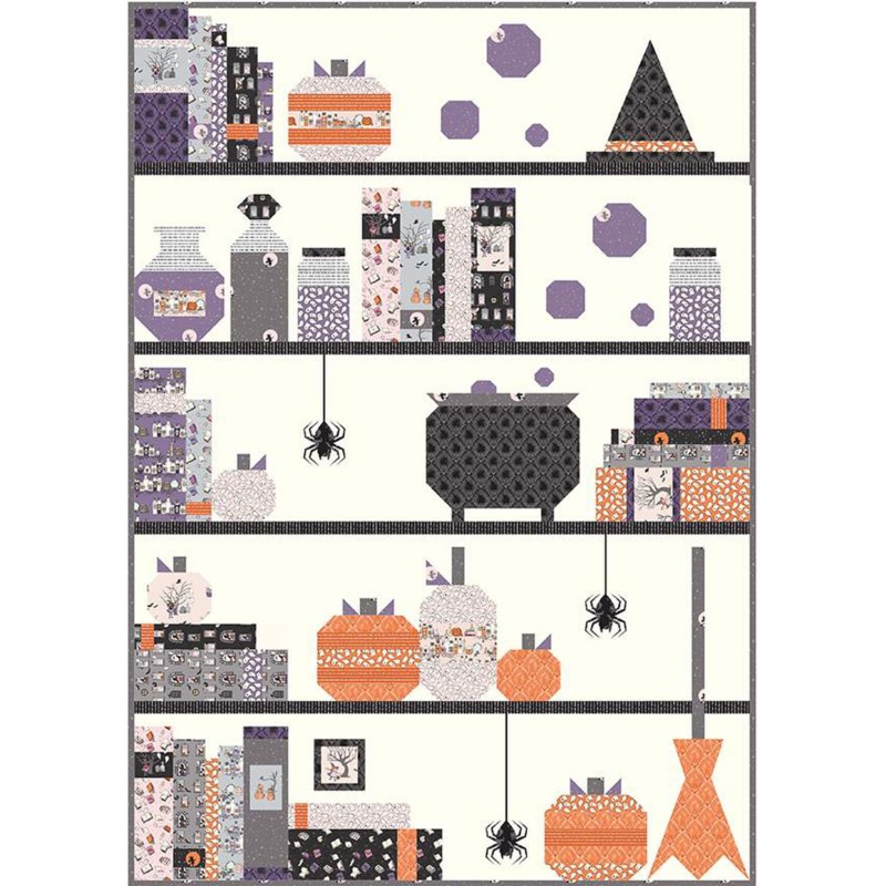 SPOOKY SHELFIE QUILT Pattern by MELISSA MORTENSON