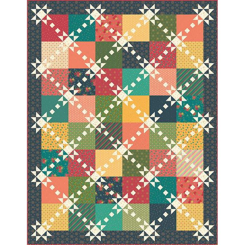 Sashiko Stars Quilt Pattern