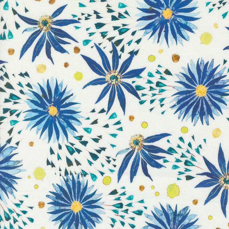 Coming Up Roses CLOUD SAPPHIRE 39783 13 - (1/2 yd.)