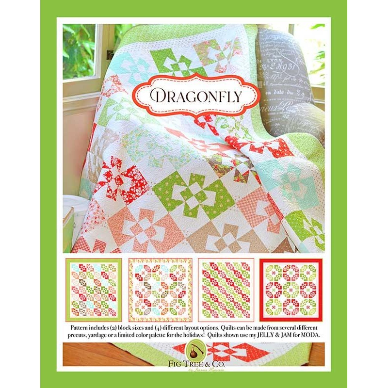 DRAGONFLY Quilt Pattern by FIG TREE QUILTS