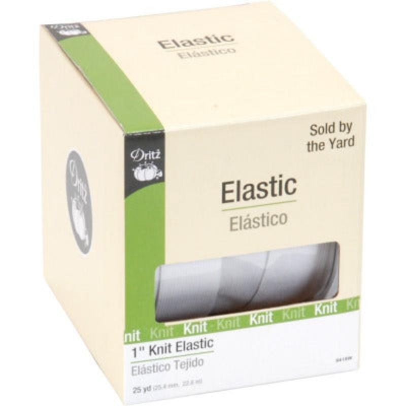 Dritz 1 Knit Elastic White - $2.09/yd