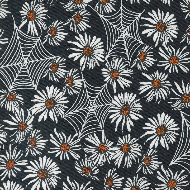 Noir MIDNIGHT PUMPKIN: 11541 13 - by ALLI K DESIGN (1/2 yd.)