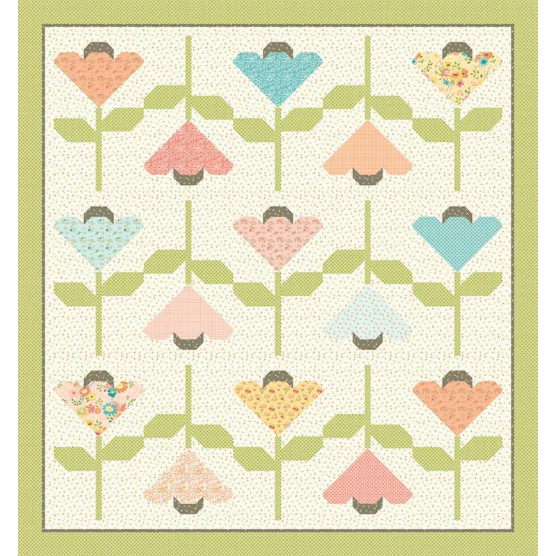 TULIP TOSS Quilt Pattern by SANDY GERVAIS