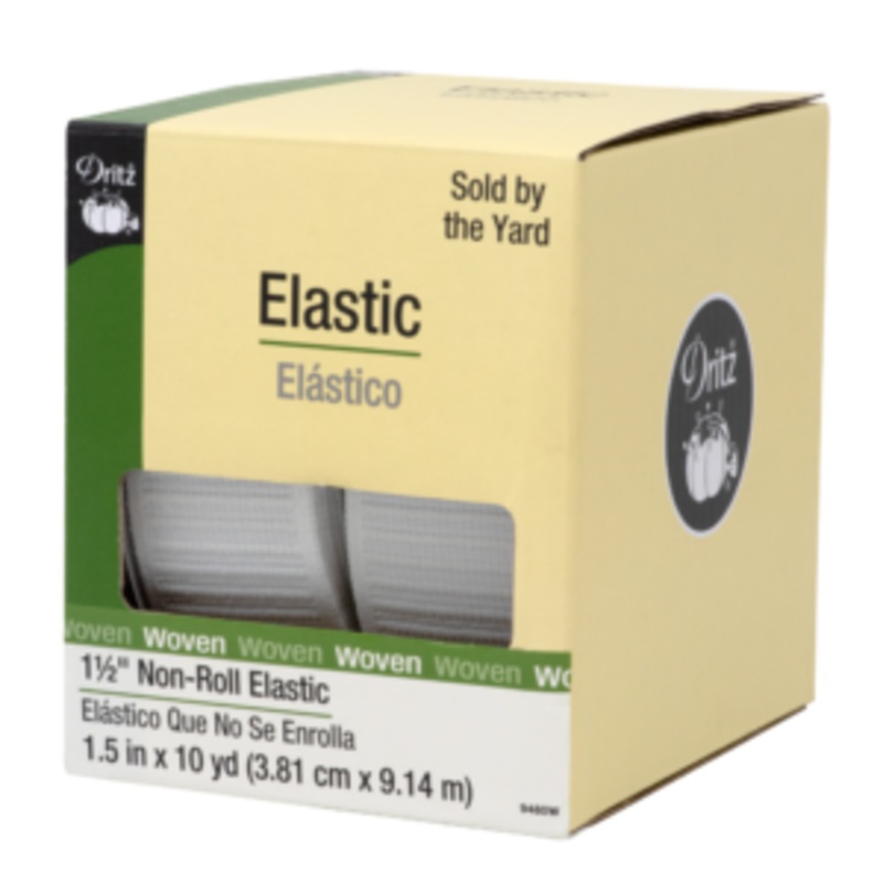 Dritz Non - Roll Elastic 1.5-Full Yard & Half Yard & Quarter Yard