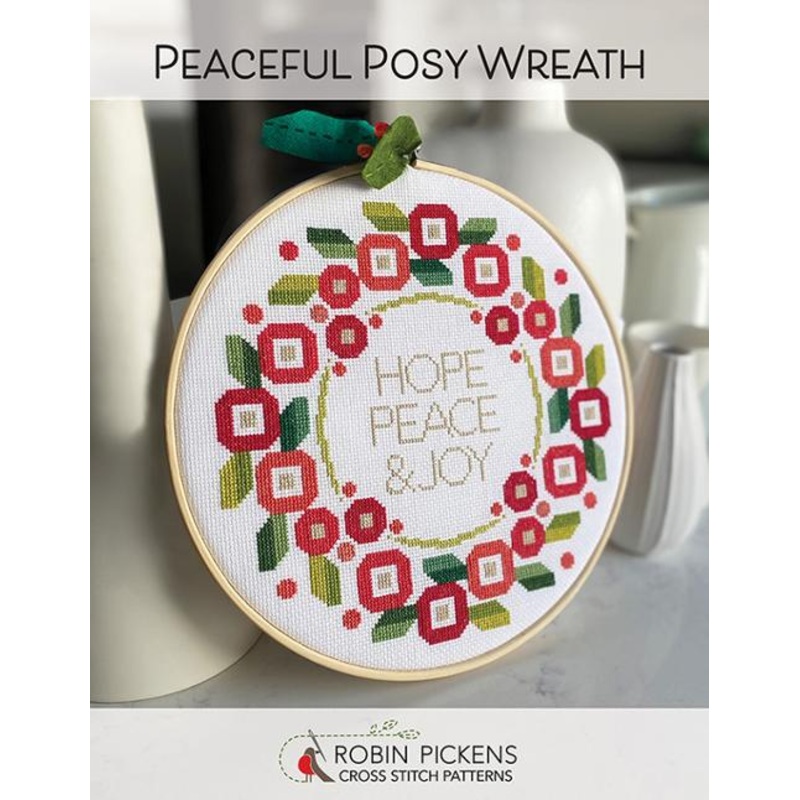 Peaceful Posy Wreath - Cross Stitch Pattern