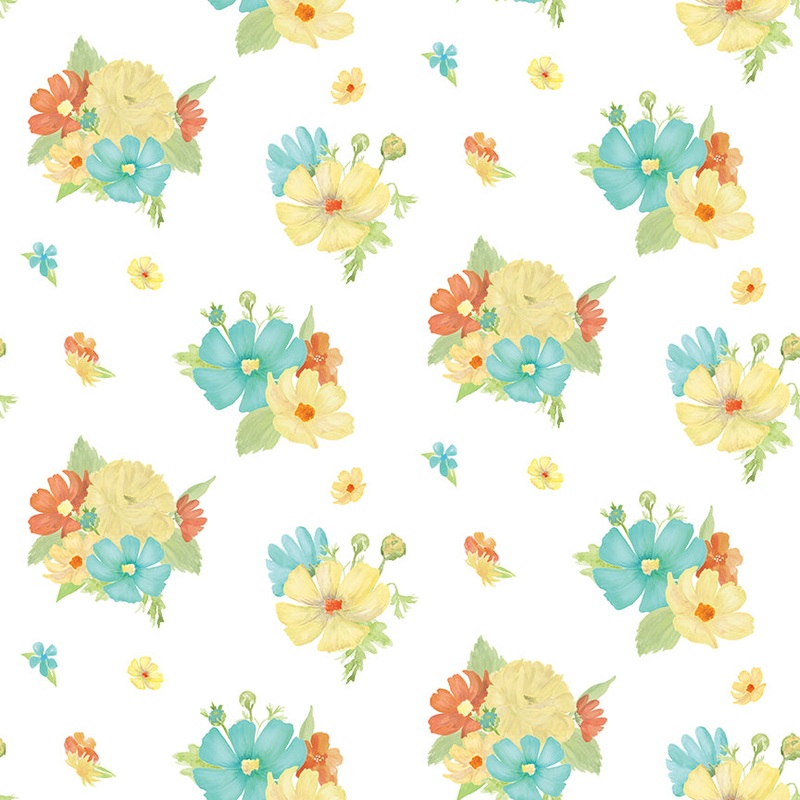 Happy at Home: MAIN WHITE Fabric C13700-WHITE (1/2 yd.)