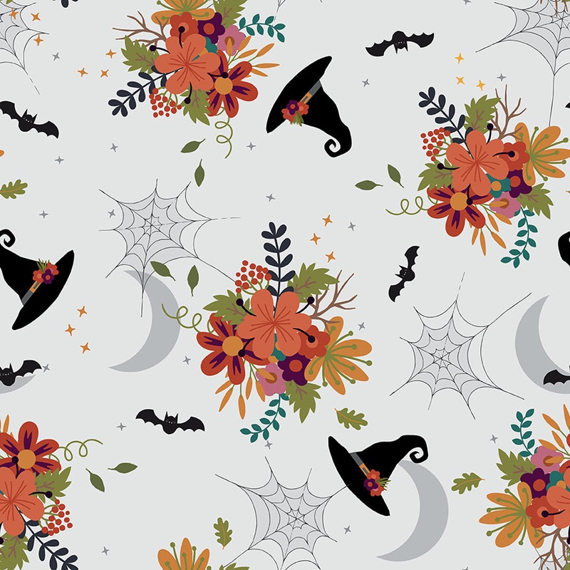 Little Witch: MAIN SMOKE Fabric C14560-SMOKE (1/2 yd.)