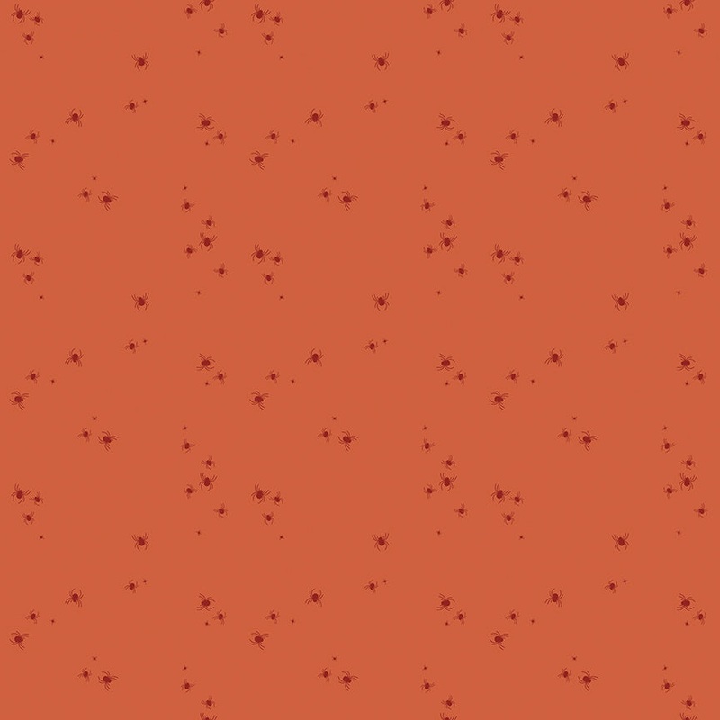 Little Witch: SPIDER SPOTS Fabric C14566-PUMPKIN (1/2 yd.)