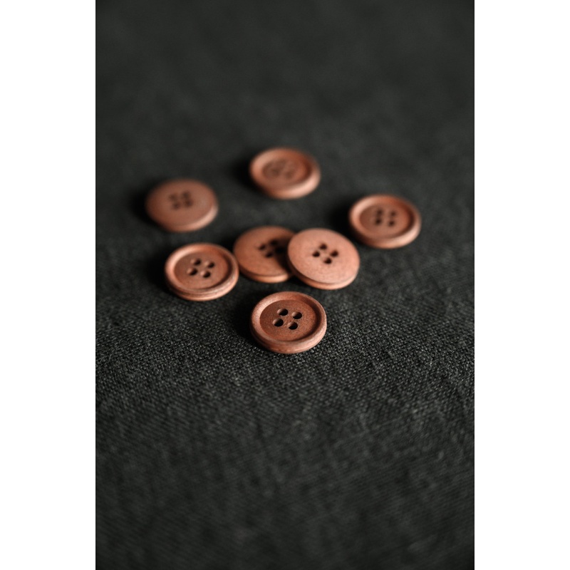 Merchant & Mills Cotton Buttons -Cinnamon Dust 15mm
