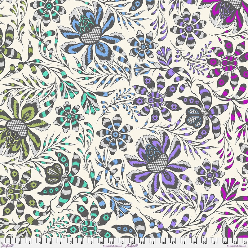 Roar! WILD VINE-MIST: PWTP227.MIST - by Tula Pink (1/2 yd.)