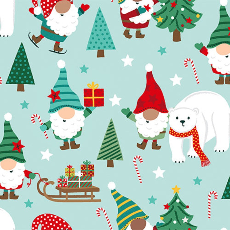 Be Merry: POLAR FRIENDS Fabric 22277-BLUE (1/2 yd.)