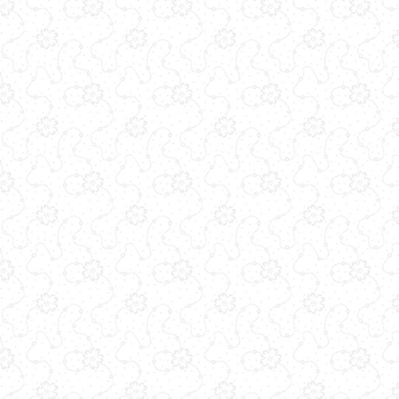 Classic Keepsakes CALICO FLORAL WHITE: 1465509B - (1/2 yd.)
