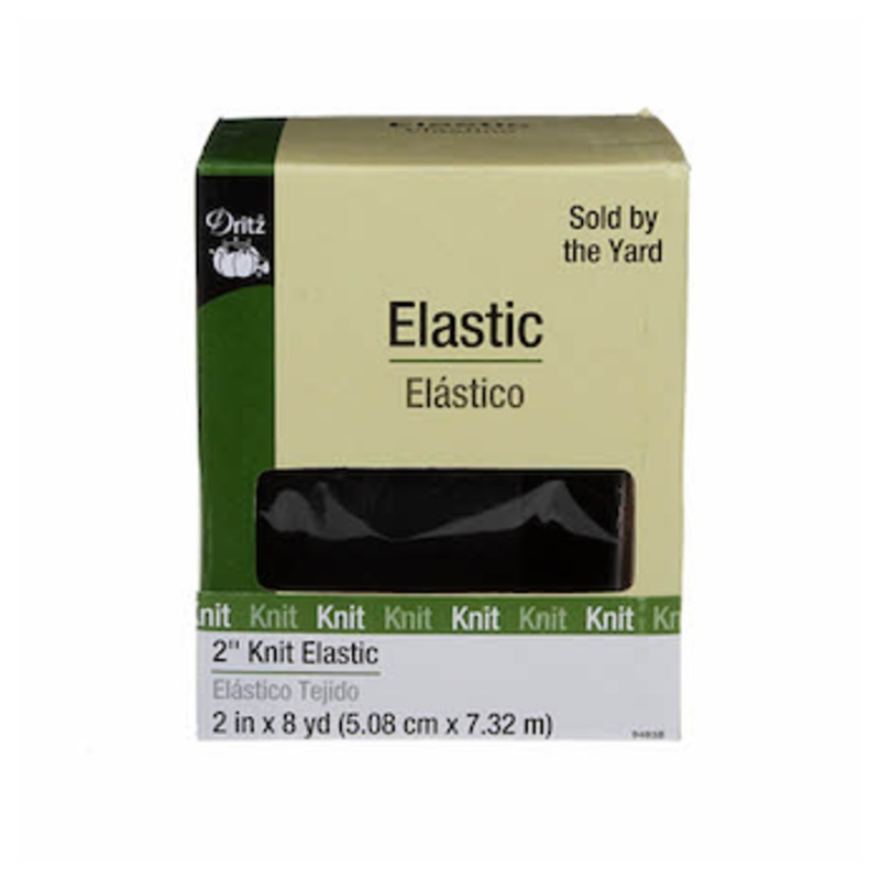 Dritz 2 Knit Elastic - Black-Full Yard & Half Yard & Quarter Yard