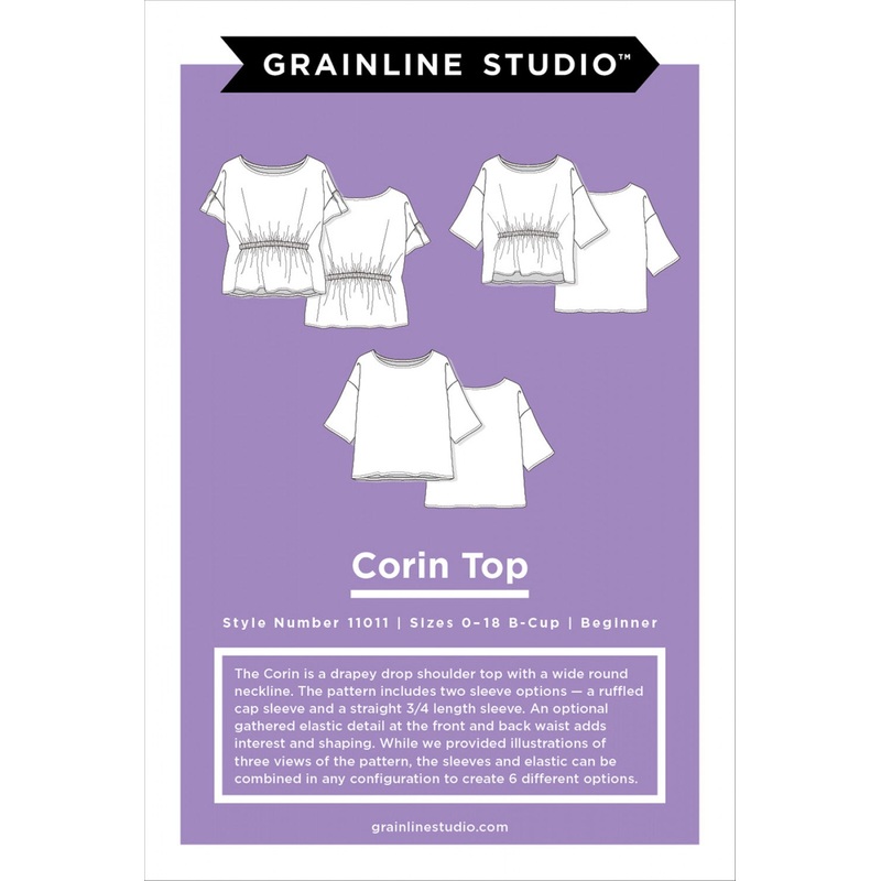Grainline Studios - Corin Top sizes 0-18, 14-30