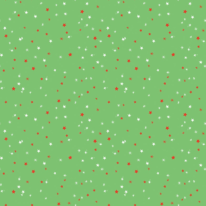 Jingle Bells: SPRINKLES GREEN Fabric C14837-GREEN (1/2 yd.)