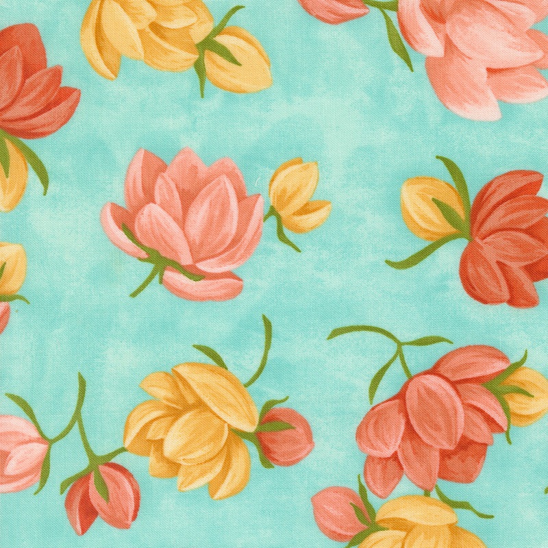 Kindred: AQUA Fabric - 36070 13 (1/2 yd.)