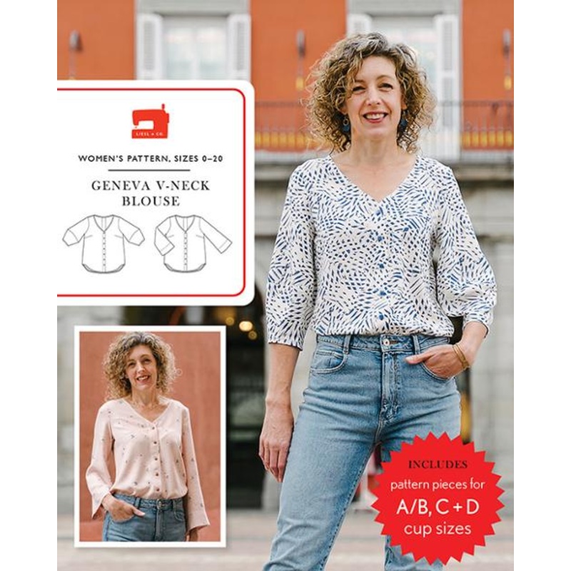 Liesl + Co : Geneva V- Neck Blouse