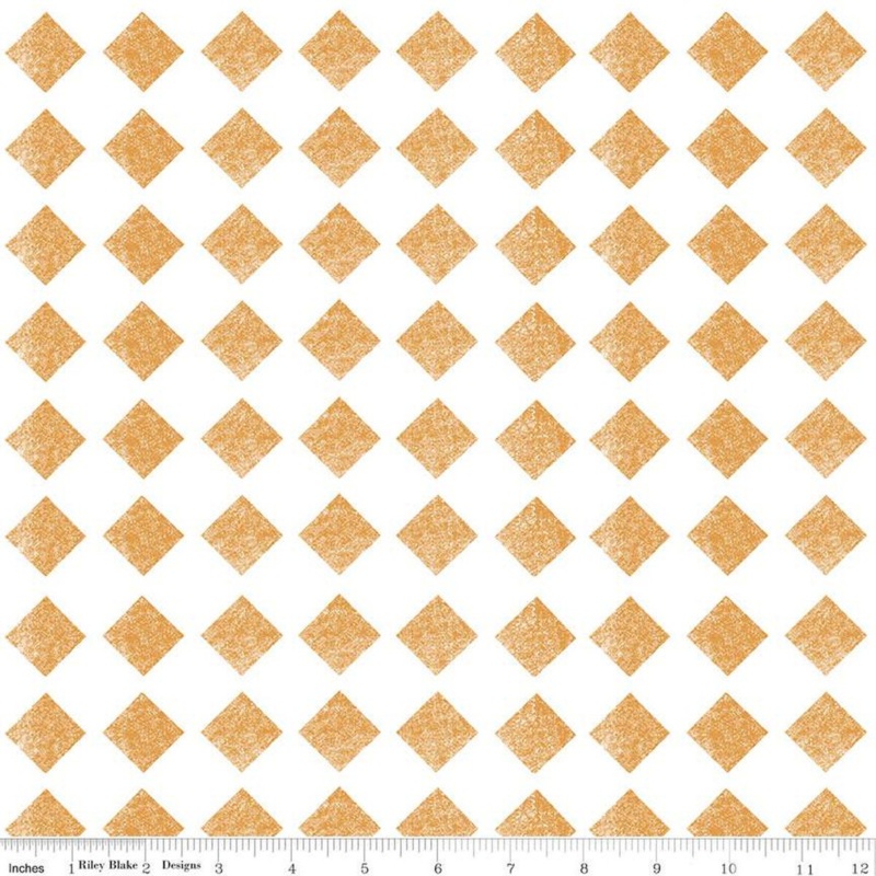 Mad Masquerade: CHECKMATE ORANGE Fabric C11959-ORANGE (1/2 Yd.)