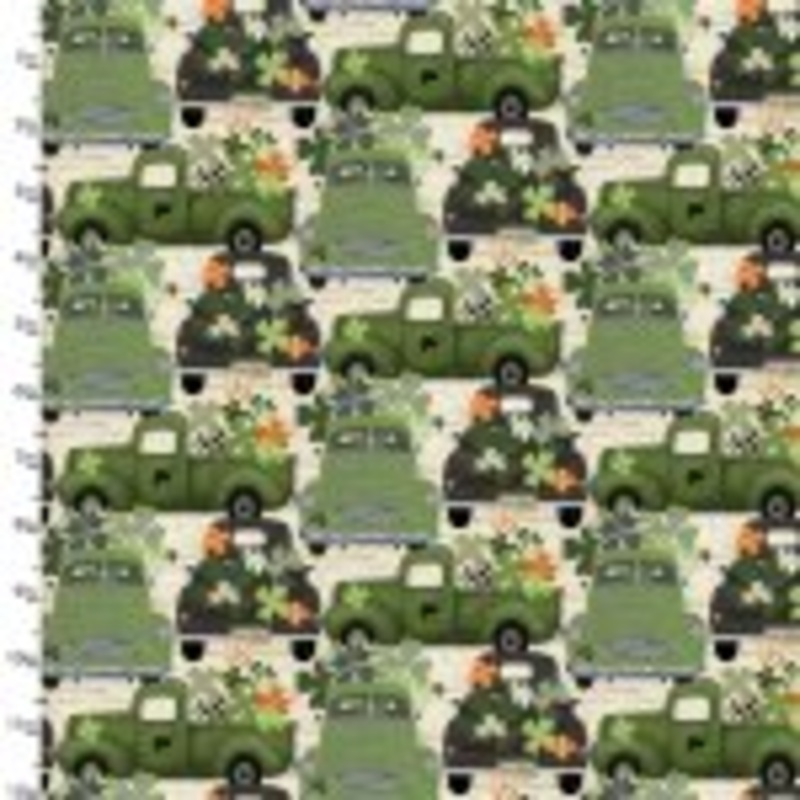 Shamrockin: SHAMROCK AND ROLL Fabric 22241 CREAM (1/2 yd.)
