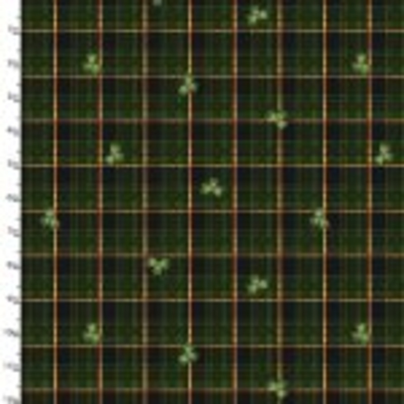 Shamrockin: TARTAN LUCK Fabric 22244 BLACK (1/2 yd.)
