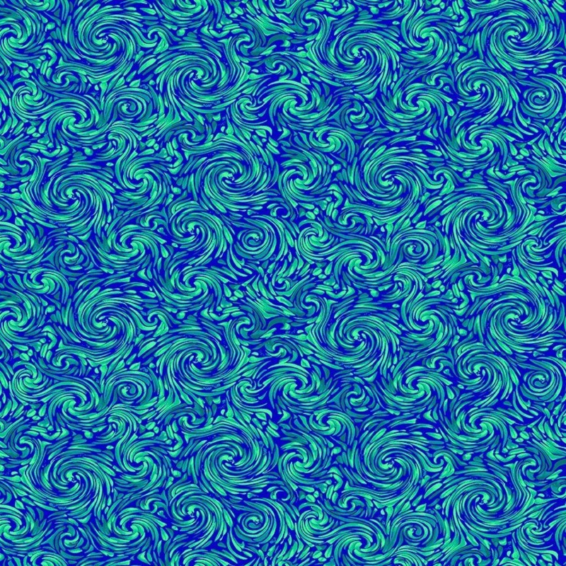 Sundance SWIRL TEXTURE - BLUE  for Timeless Treasures (1/2 Yd.)