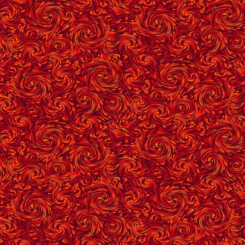 Sundance SWIRL TEXTURE - RED  for Timeless Treasures (1/2 Yd.)