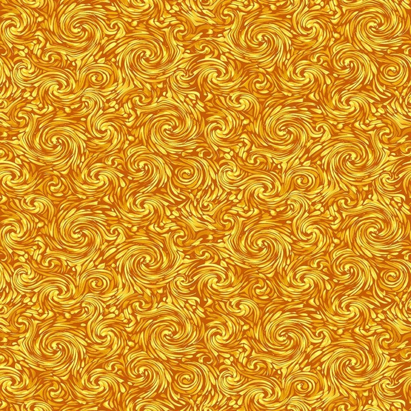 Sundance SWIRL TEXTURE - YELLOW  for Timeless Treasures (1/2 Yd.)