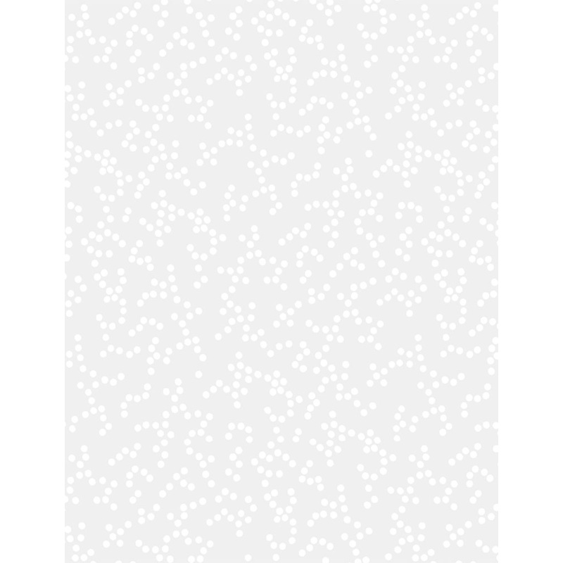 Cotton Pigment Print: DOTS- White on White Fabric (1/2 yd.)