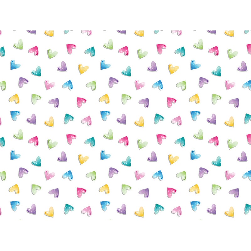Fairytale Dreams: BEJEWED HEARTS - WHITE Fabric (1/2 yd.)
