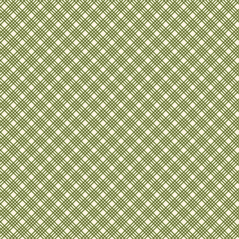 Hello Pumpkin CRISP PLAID GREEN - by Cherry Blossoms Quilting (1/2 yd)