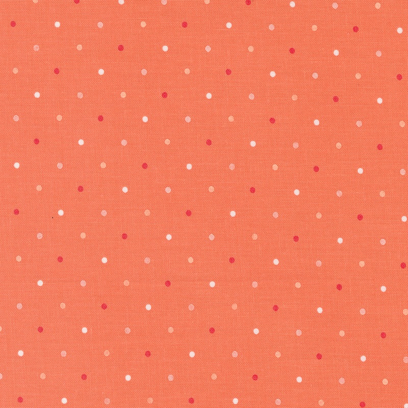 Magic Dot: CORAL fabric 5230 11 - by Lella Boutique (1/2 yd.)