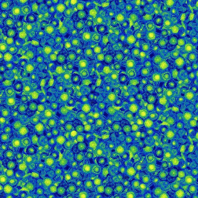 MINI SWIRL - BLUE Fabric (1/2 Yd.)