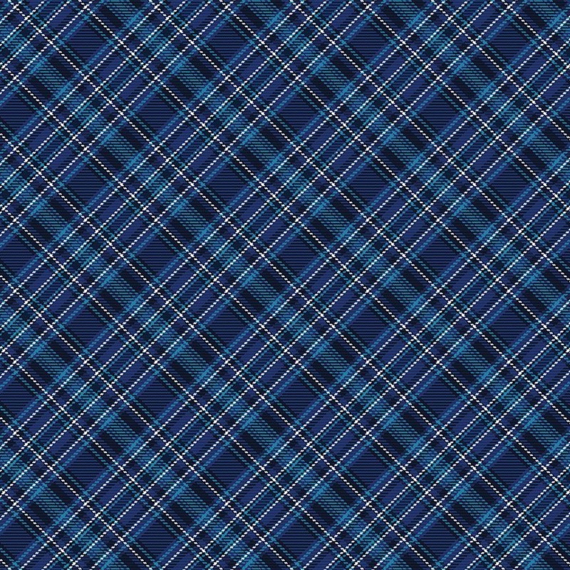 Owl Always Love You: TARTAN PLAID NAVY (1/2 yd)