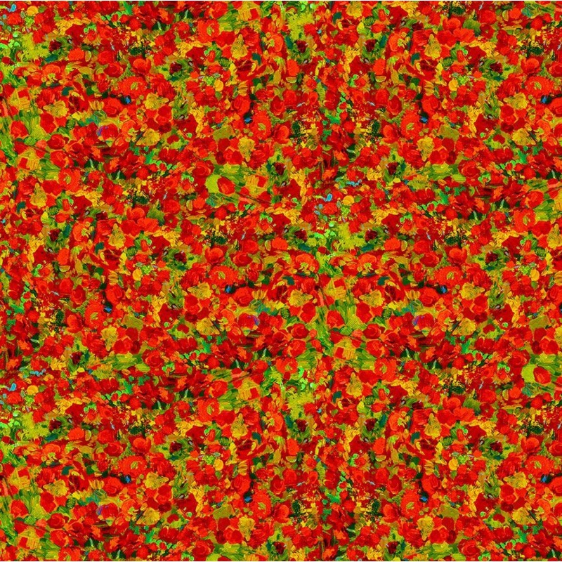 Poppy Dreams: TINY POPPY FLORAL - Multi (1/2 Yd.)