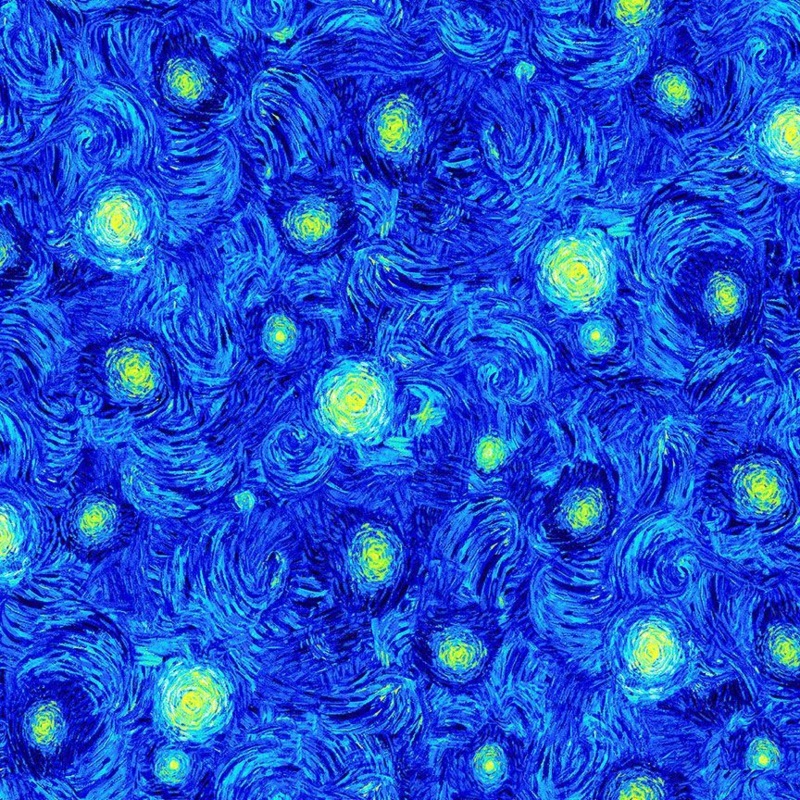 SWIRLING TEXTURE SKY - STARRY (1/2 Yd.)