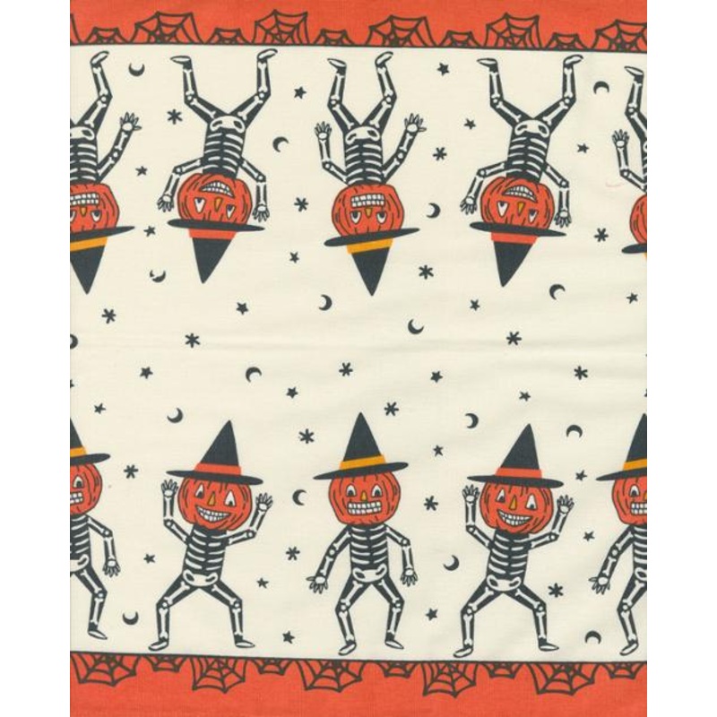 16 Pumpkin Dance Skeleton Toweling $8.99/yd