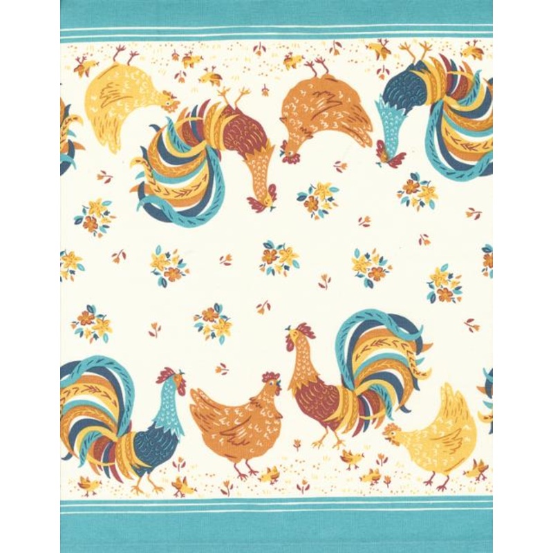 16 Classic Retro Toweling - Cluck Cluck $8.99/yd