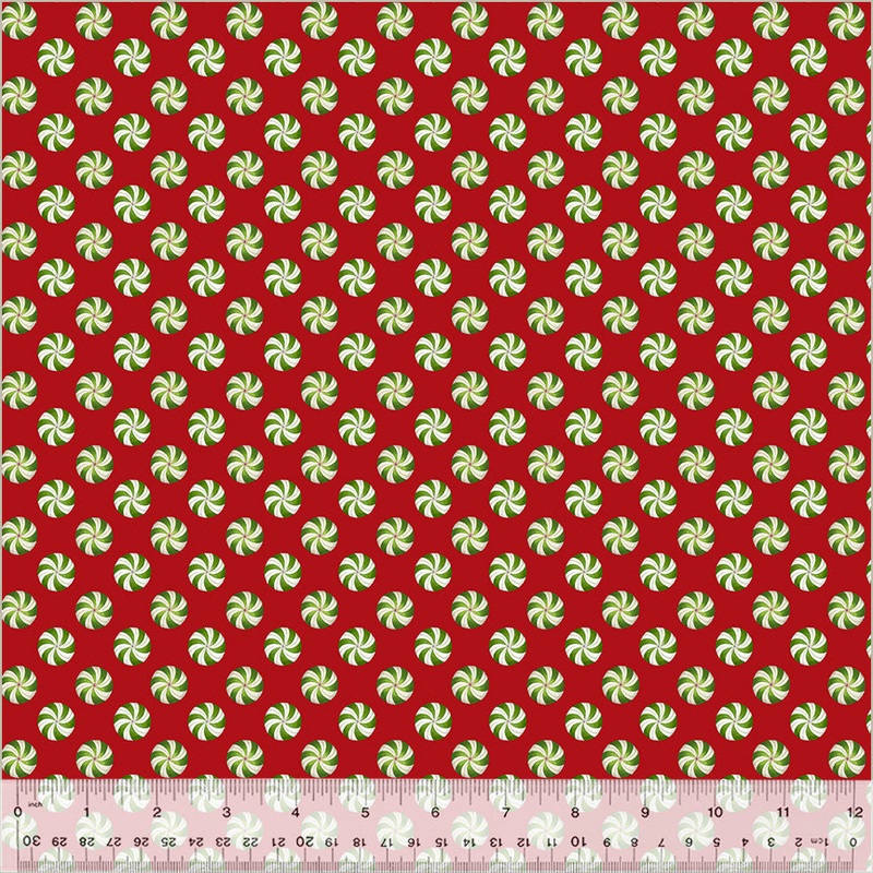 A Very Terri Christmas: PEPPERMINT-RED Fabric (1/2 yd.)