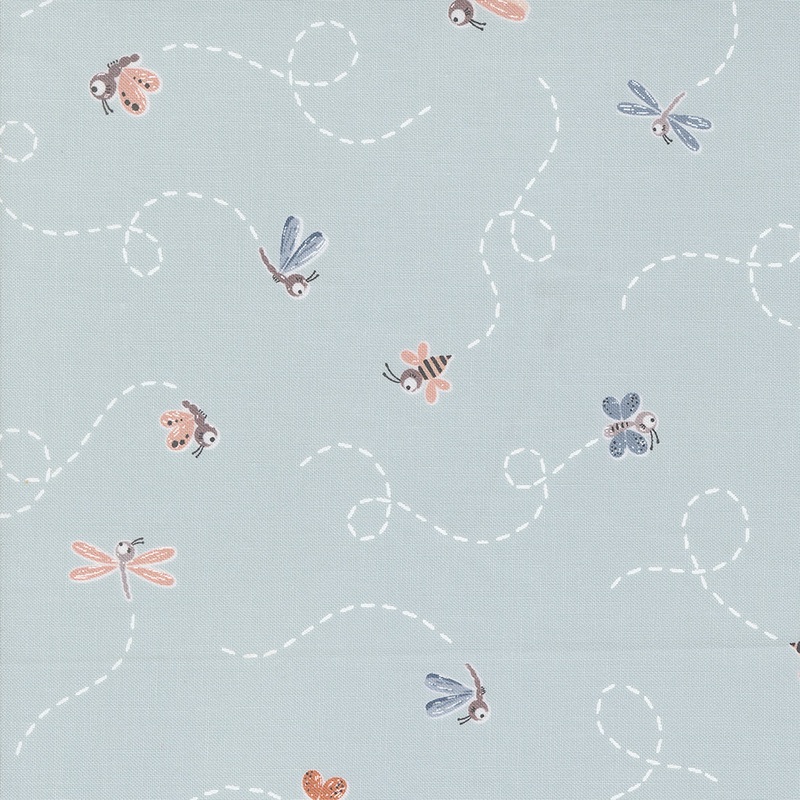 Chirp: FLY HIGH SKY Fabric by Elena Amo (Sold by 1/2 Yd.)