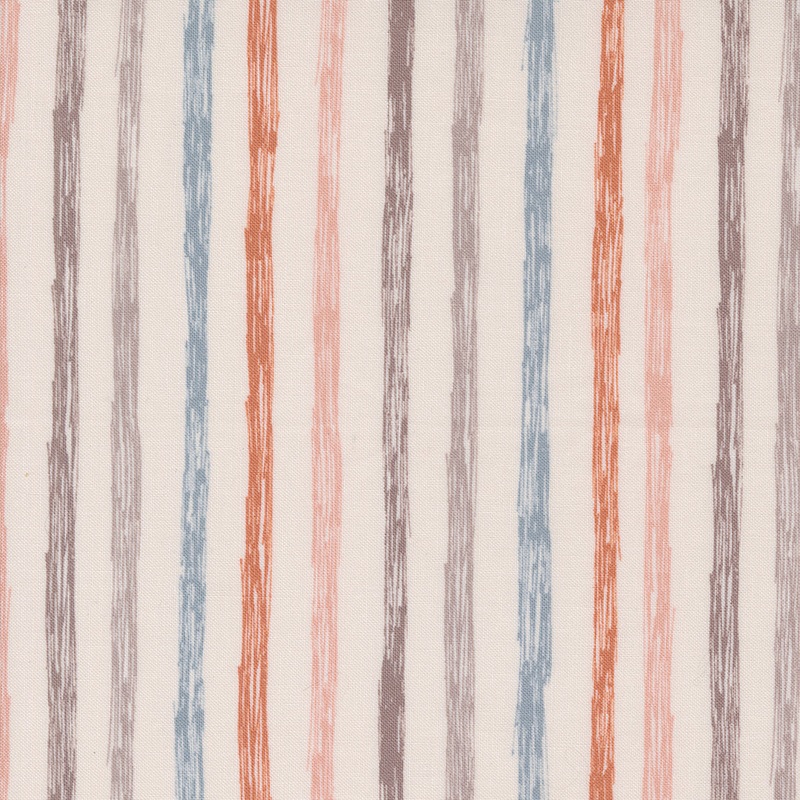 Chirp: JUST STRIPES CLOUD Fabric by Elena Amo (Sold by 1/2 Yd.)