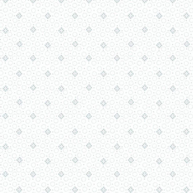 Cream & Sugar XII: DIAMOND SHAPED DITSY White-on-White Fabric (1/2 yd.)