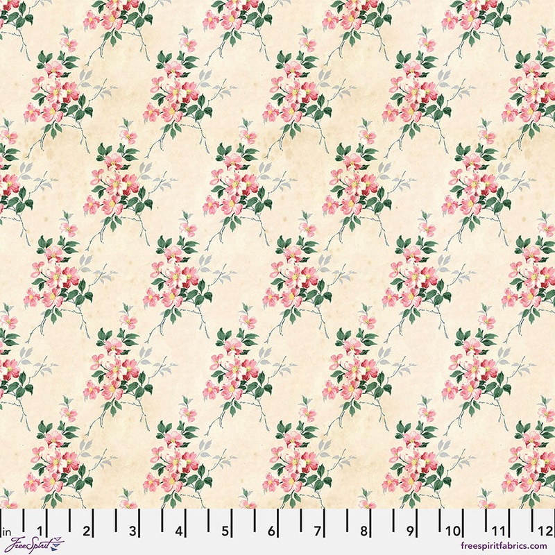Eclectic Elements Palette: PINK WALLPAPER Fabric (1/2 yd.)