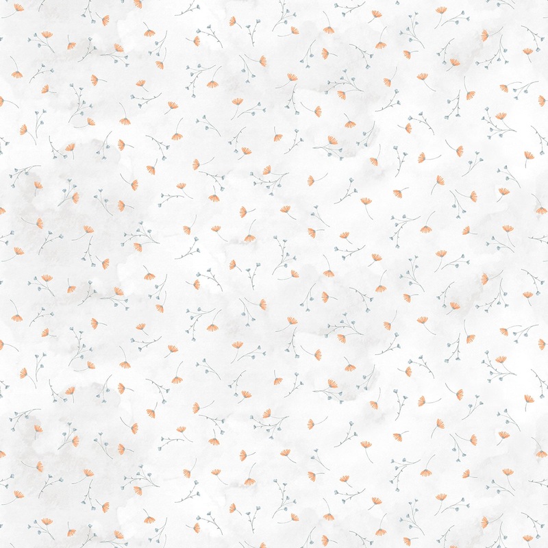 Soft Spoken CANTELOPE Fabric by Henry Glass (1/2 yd.)