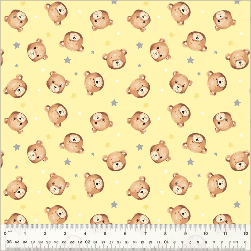 Sweet Dreams BABYBEAR-PALE YELLOW Fabric by Whistler Studios (1/2 yd.)