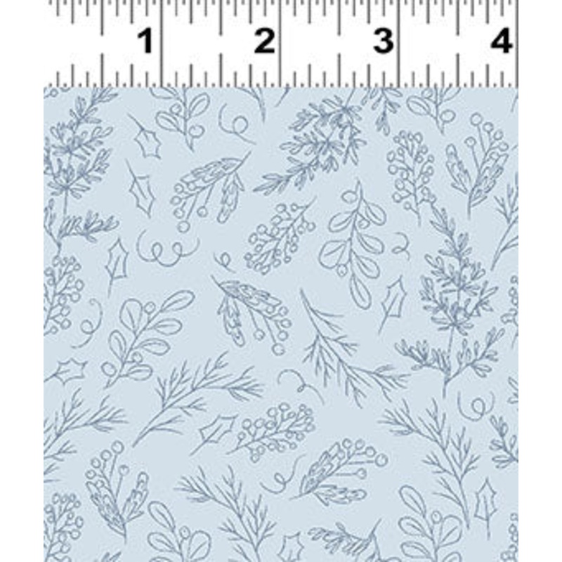 Winter Gardens: LINEWORK-LIGHT BLUE Fabric by Meags & Me (1/2 yd.)