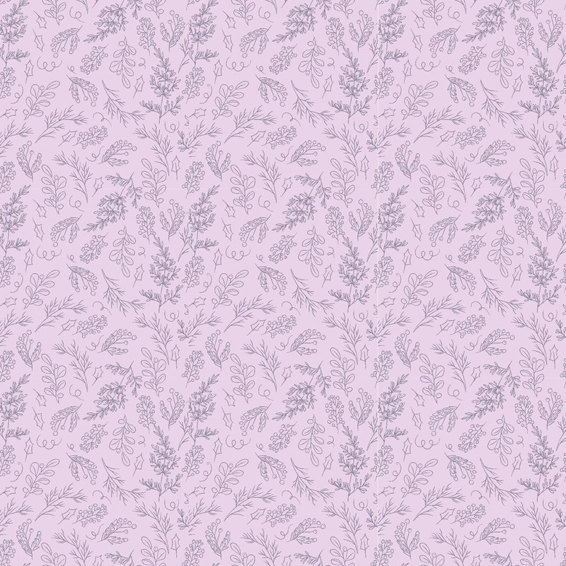 Winter Gardens: LINEWORK-LIGHT LILAC Fabric by Meags & Me (1/2 yd.)