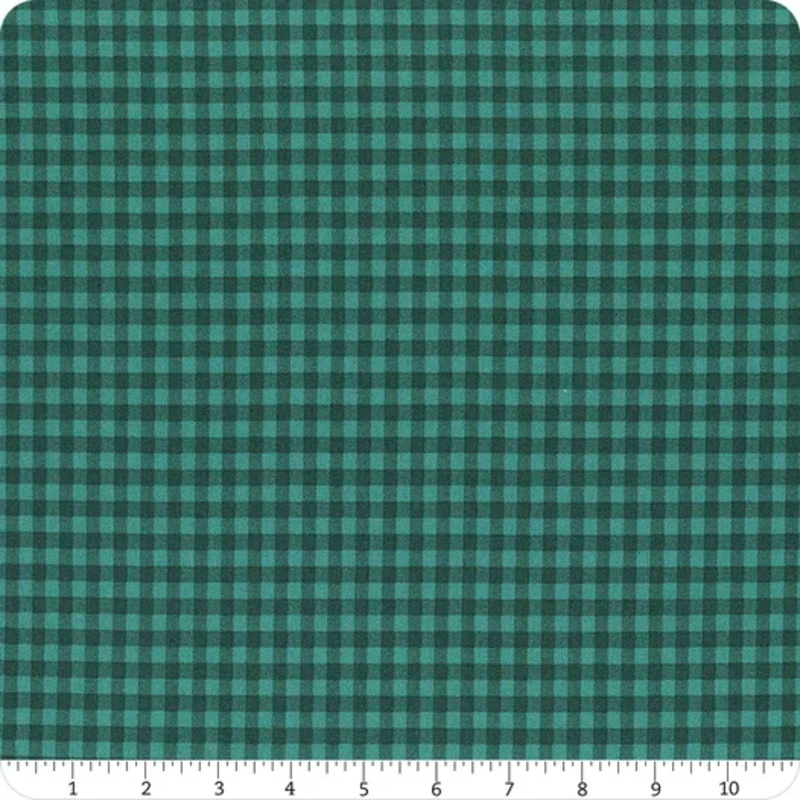 Sentiments BLUE GINGHAM Fabric by Kaye England (1/2 yd.)