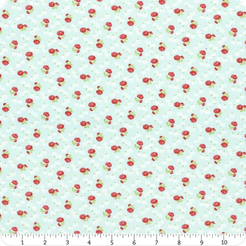 Sentiments BLUE TONAL FLOWERS Fabric by Kaye England (1/2 yd.)