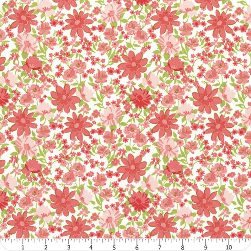 Sentiments CREAM PACKED FLORAL Fabric by Kaye England (1/2 yd.)