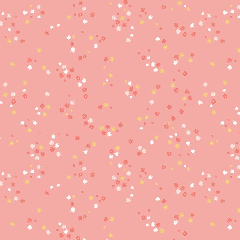 Between the Pages: FLOWERS CORAL Fabric (1/2 yd)